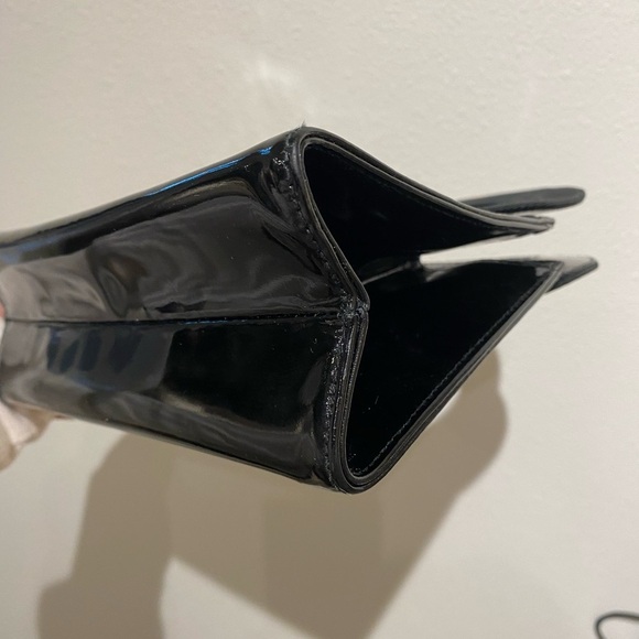 Salvatore Ferragamo Black Patent Leather Small Hand Bag Authentic Classic - Picture 11 of 16